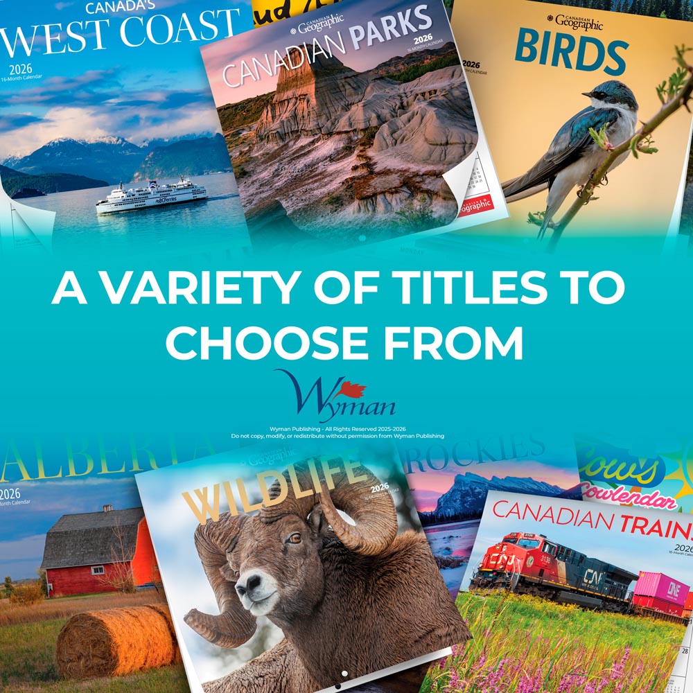 Canada | 2026 12 x 24 Inch (Hanging) Monthly Square Wall Calendar | English/French Bilingual