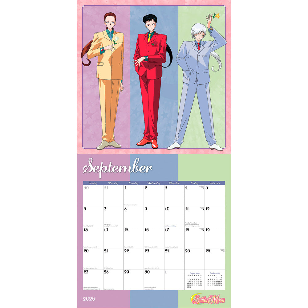 Sailor Moon OFFICIAL | 2026 12 x 24 Inch (Hanging) Monthly Square Wall Calendar