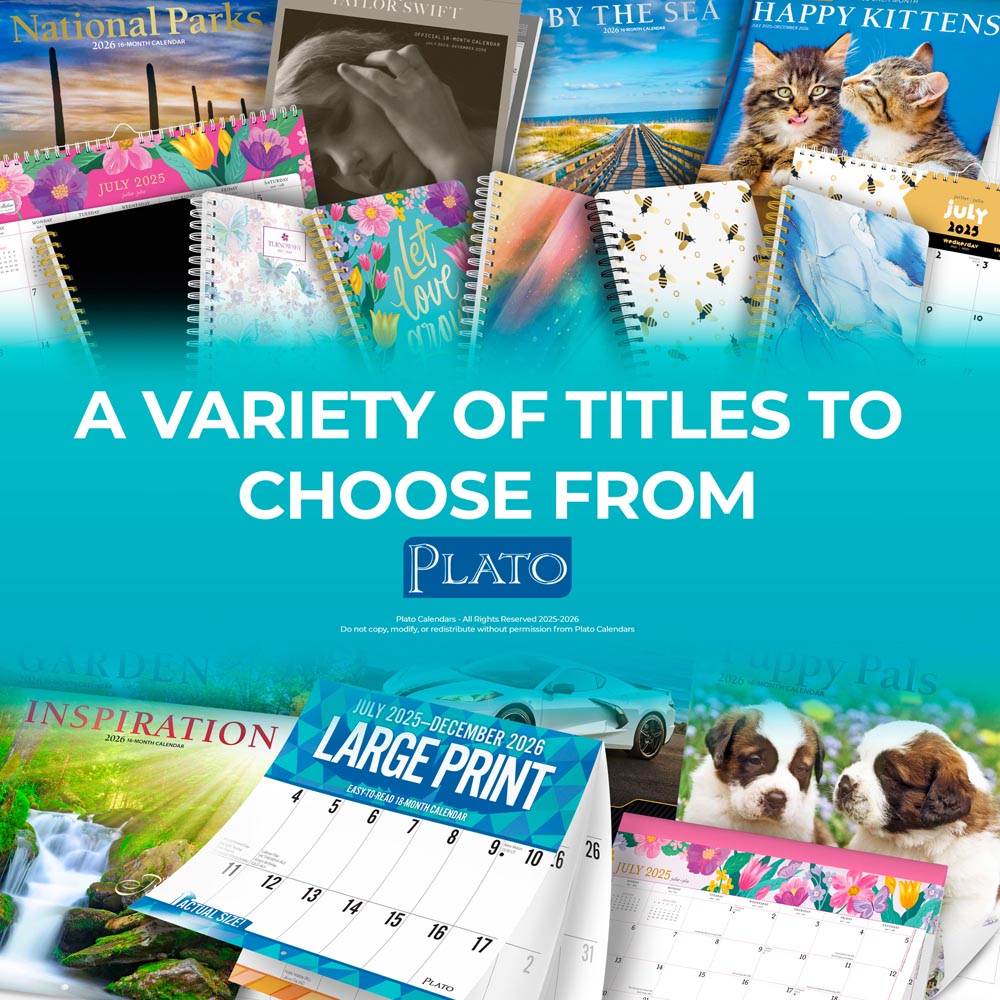 Black Solid | 2026 6 x 7.75 Inch 18 Months Weekly Desk Planner | Foil Stamped Cover | July 2025 - December 2026