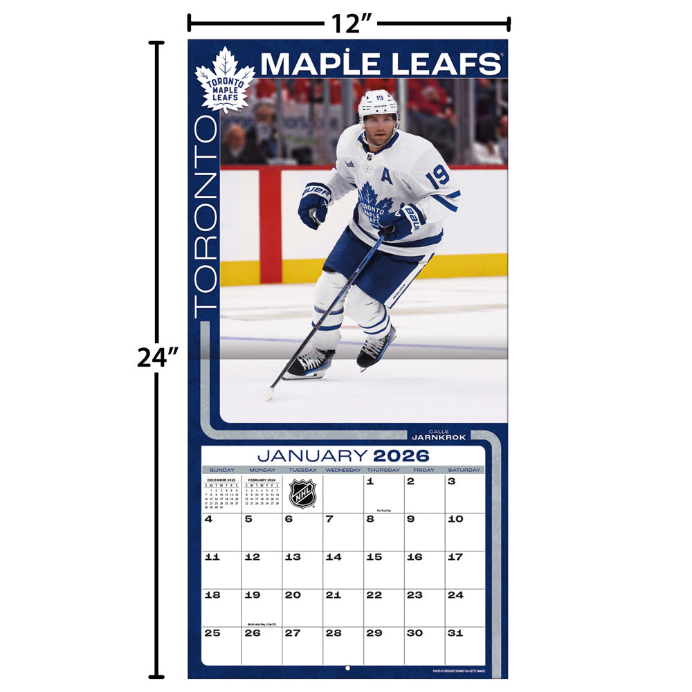 NHL Toronto Maple Leafs 2026 12x12 Wall Calendar