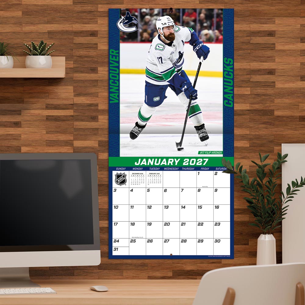 Vancouver Canucks 2027 12X12 Team Wall Calendar Turner
