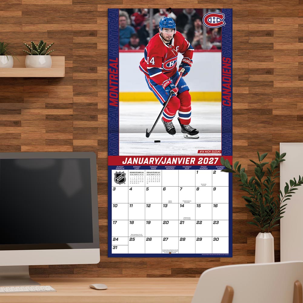 Montreal Canadiens - Bilingual 2027 12X12 Team Wall Calendar Turner