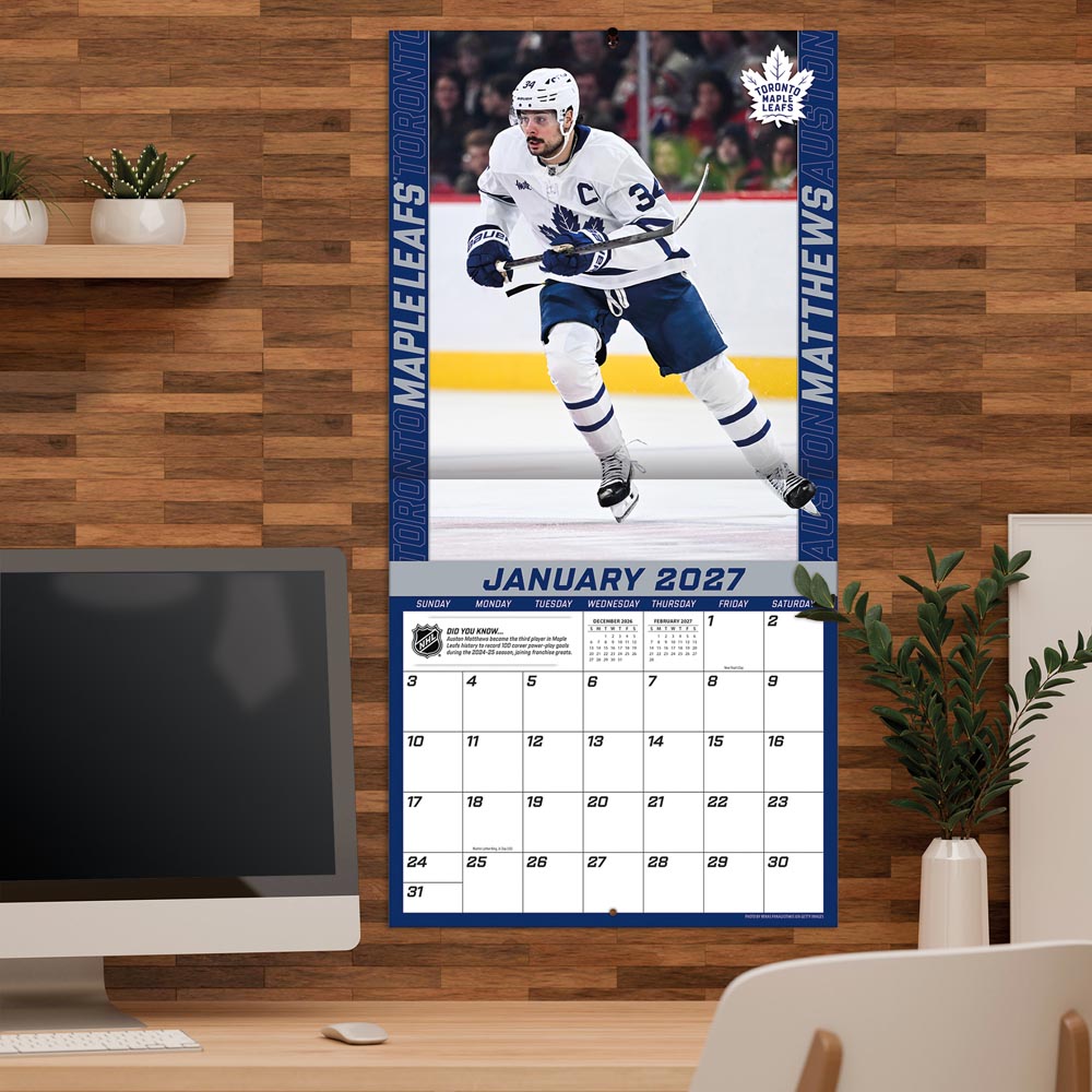 Auston Matthews 2027 12X12 Player Wall Calendar Turner