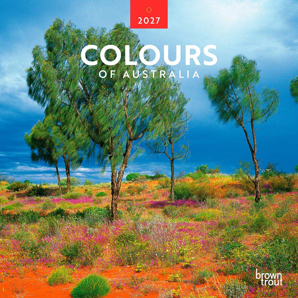 Colours of Australia | 2027 12 x 24 Inch (Hanging) Monthly Square Wall Calendar