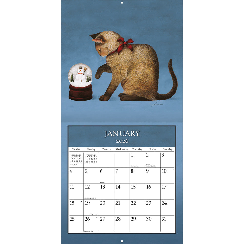 Cats 2026 12x12 Wall Calendar