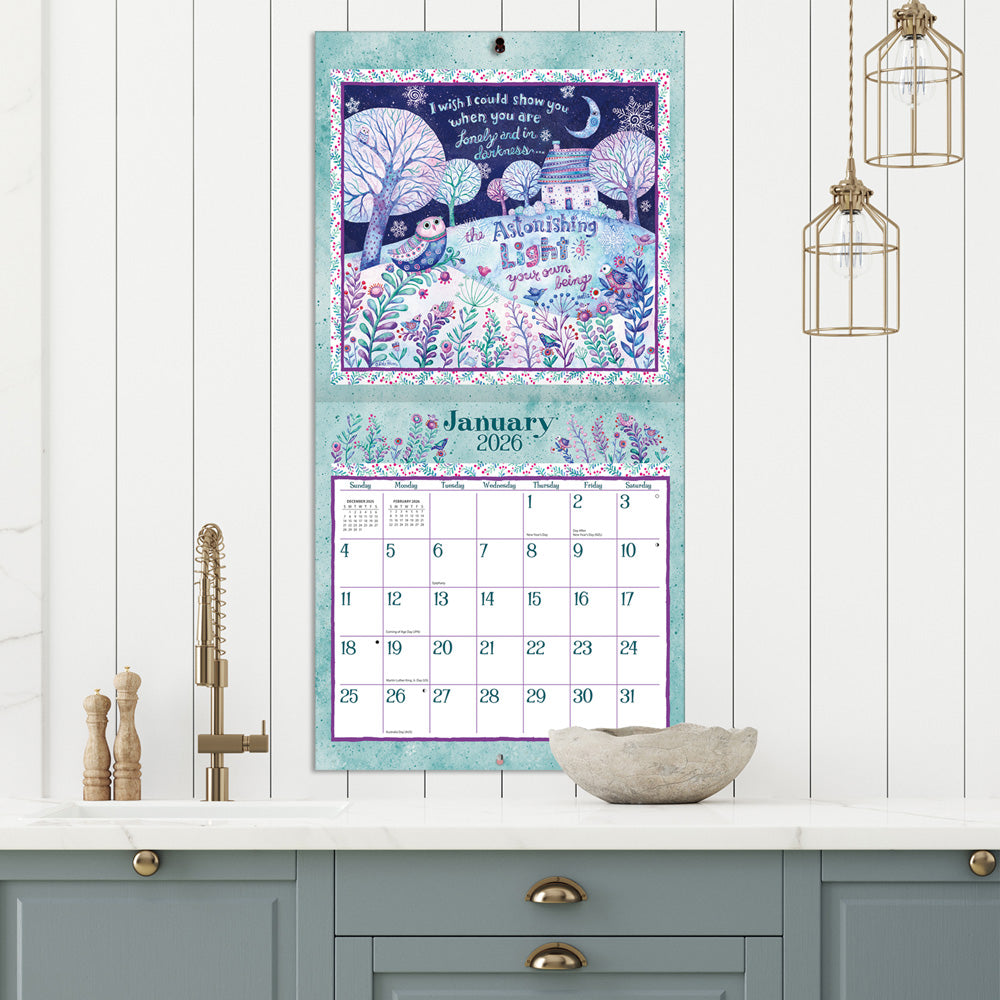 Simply Grateful 2026 12x12 Wall Calendar