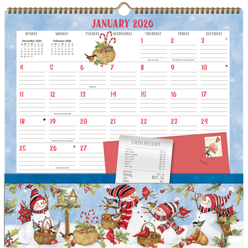 Folk Song Pocket Note Nook 12-Month Calendar 2026 – Susan Winget