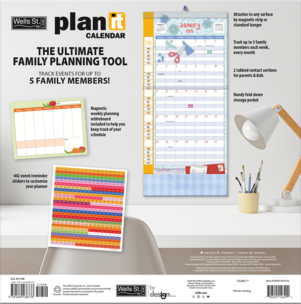Family Plan It 206 Wall Calendar