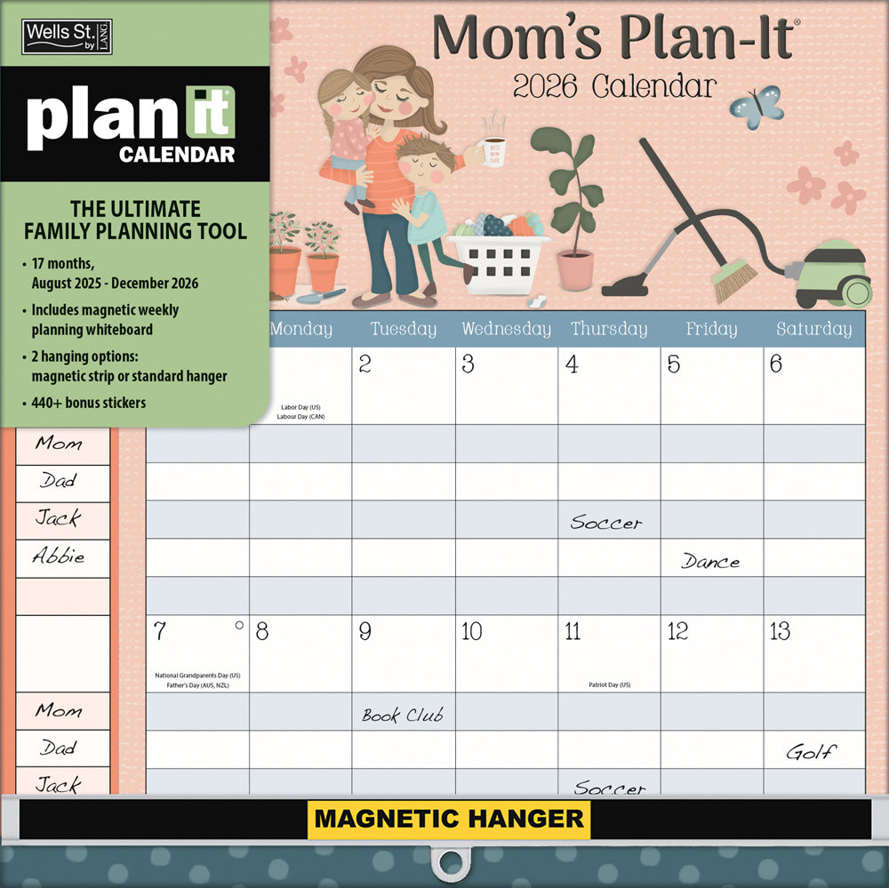 Mom's Plan It 206 Wall Calendar