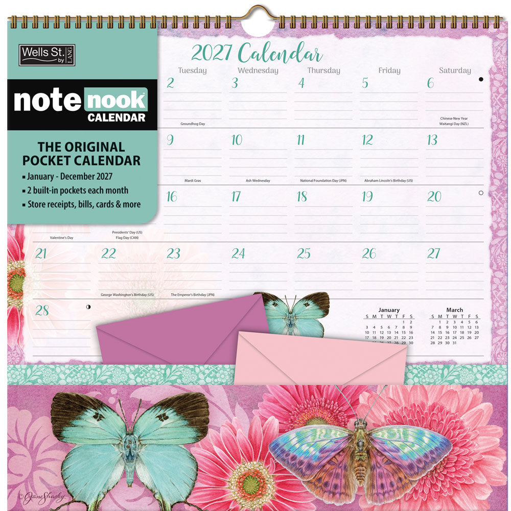 Butterflies 2027 Note Nook Square Wsbl
