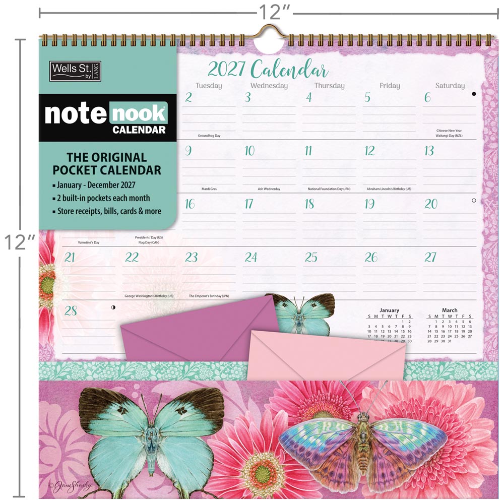 Butterflies 2027 Note Nook Square Wsbl