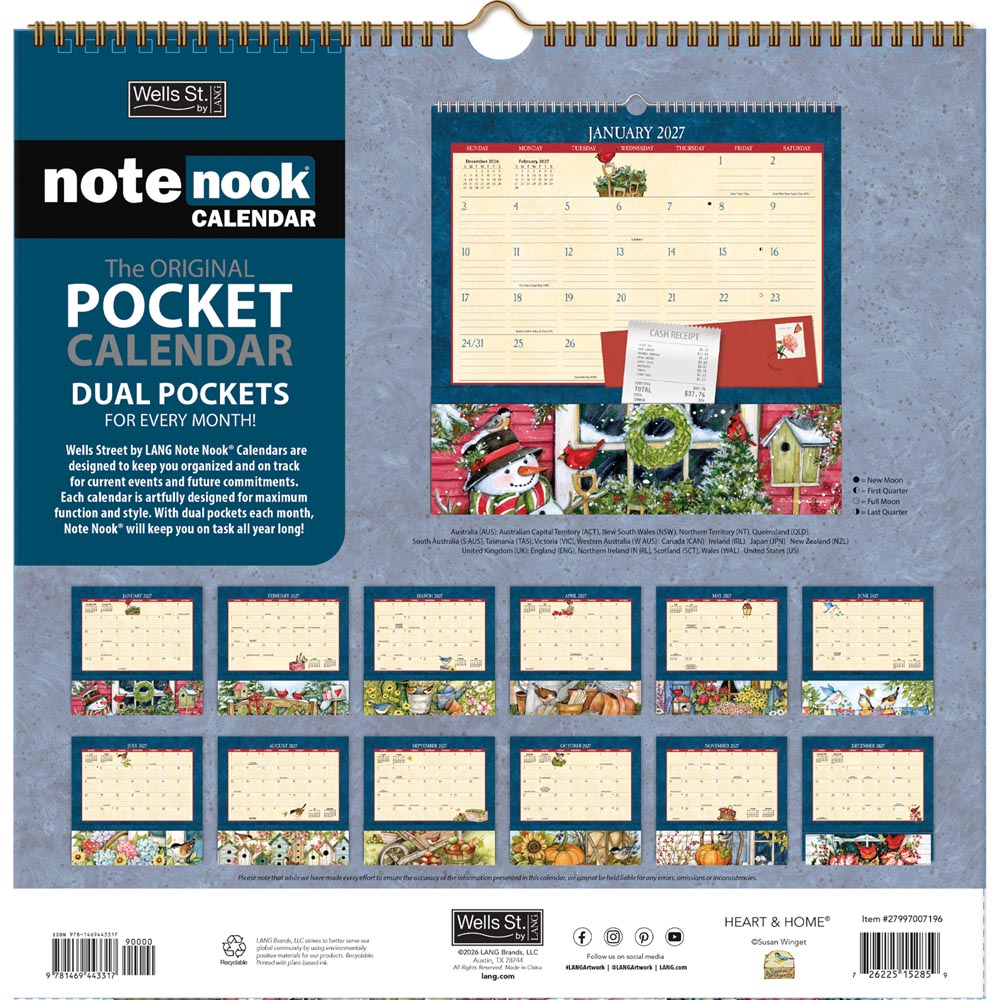 Heart & Home 2027 Note Nook 12x12 WSBL