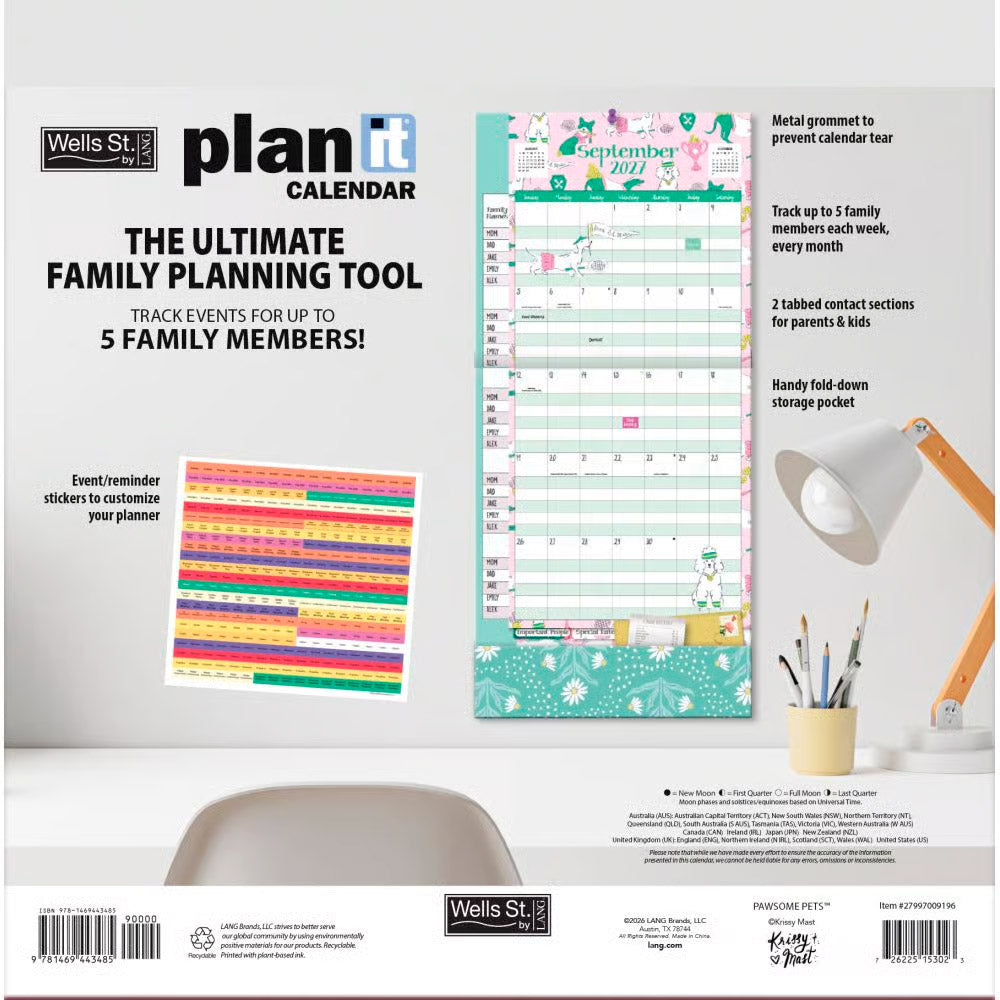 Pawsome Pets Plan-it 2027 Square WSBL