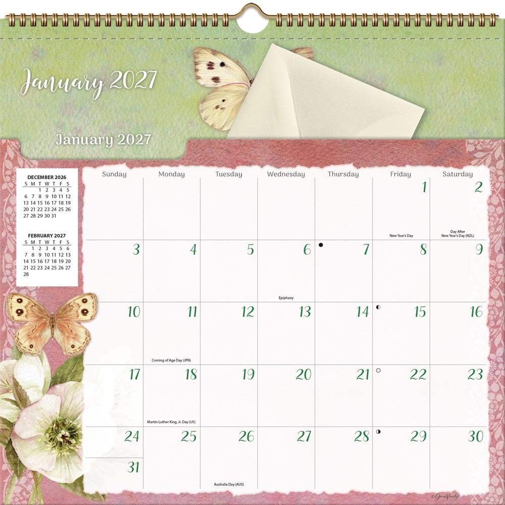 Butterflies File-It 2027 Square Wsbl
