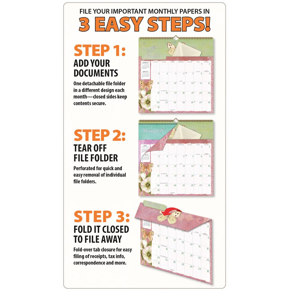 Butterflies File-It 2027 Square Wsbl
