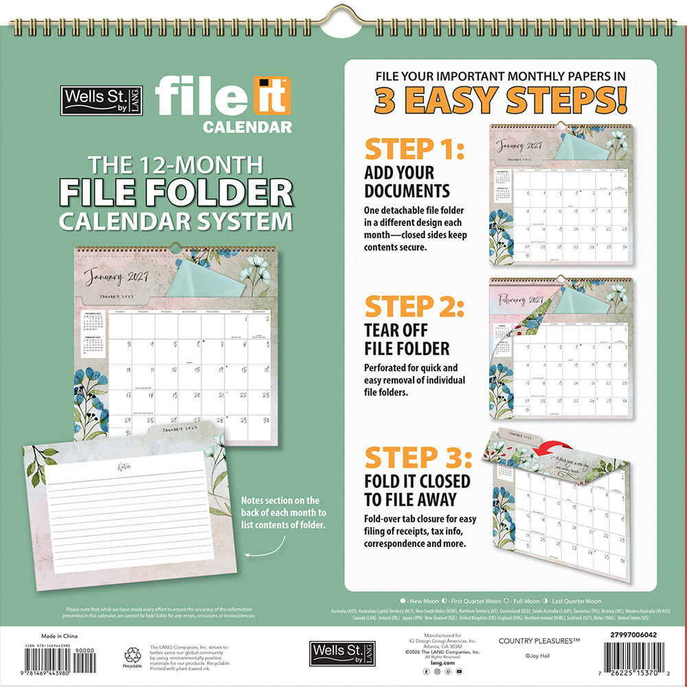 Country Pleasures 2027 File-It Square Wsbl