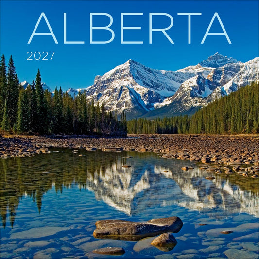 Alberta | 2027 7 x 14 Inch (Hanging) Monthly Mini Wall Calendar