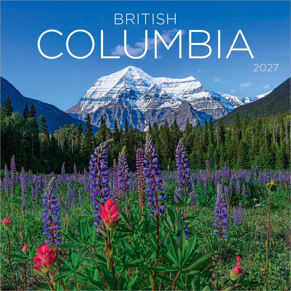 British Columbia | 2027 12 x 24 Inch (Hanging) Monthly Square Wall Calendar