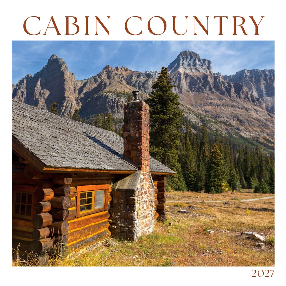 Cabin Country | 2027 12 x 24 Inch (Hanging) Monthly Square Wall Calendar
