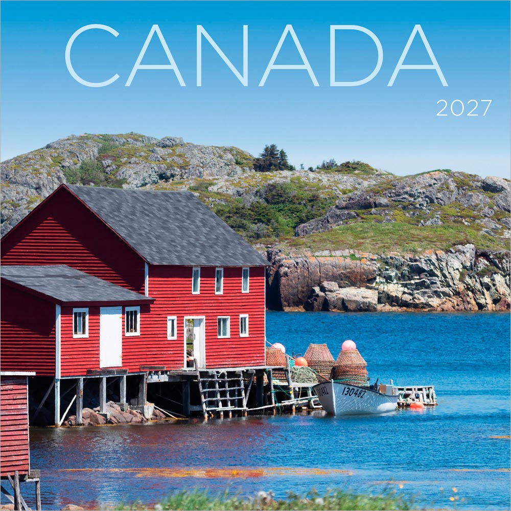 Canada | 2027 7 x 14 Inch (Hanging) Monthly Mini Wall Calendar | English/French Bilingual