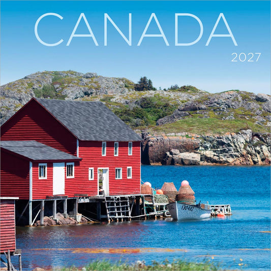 Canada | 2027 7 x 14 Inch (Hanging) Monthly Mini Wall Calendar | English/French Bilingual