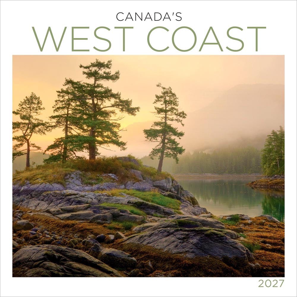 Canada's West Coast | 2027 12 x 24 Inch (Hanging) Monthly Square Wall Calendar