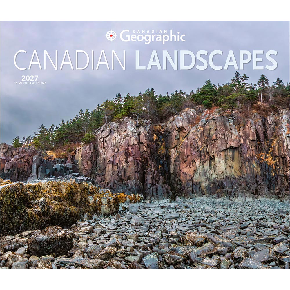 Canadian Geographic Landscapes OFFICIAL | 2027 14 x 24 Inch (Hanging) Monthly Deluxe Wall Calendar | Gift Envelope