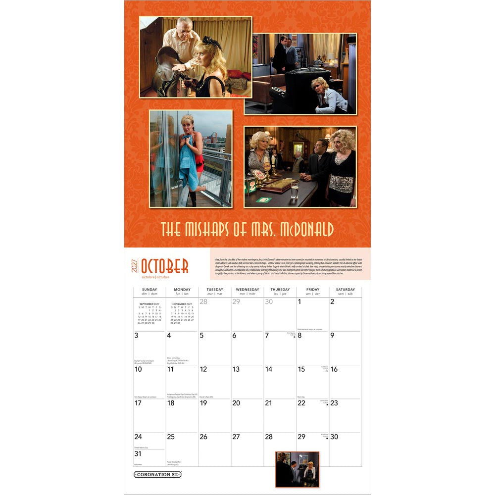 Coronation Street OFFICIAL | 2027 12 x 24 Inch (Hanging) Monthly Square Wall Calendar