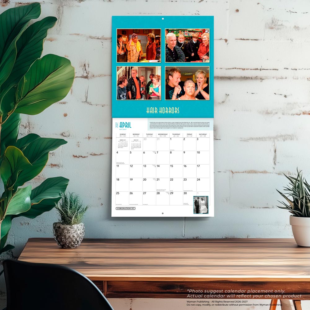 Coronation Street OFFICIAL | 2027 12 x 24 Inch (Hanging) Monthly Square Wall Calendar