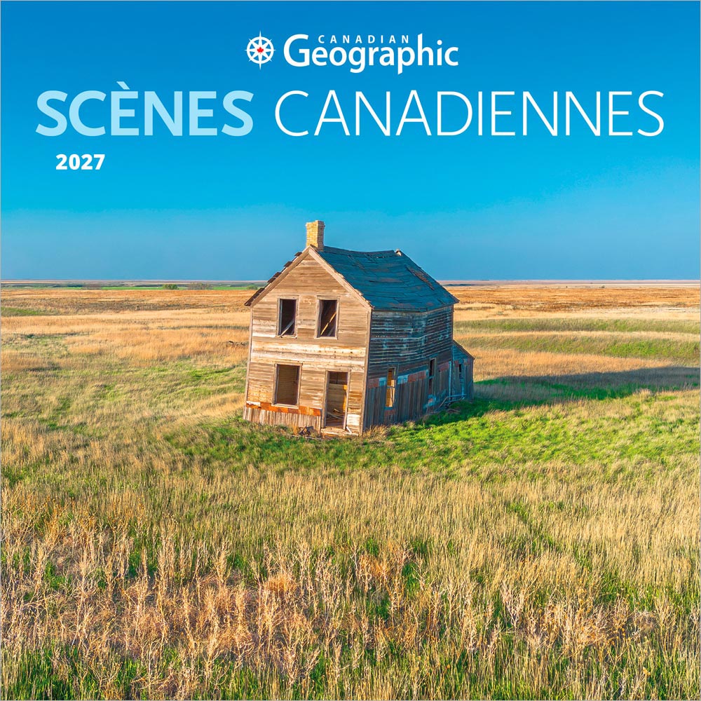 Canadian Geographic Scenes OFFICIAL | 2027 12 x 24 Inch (Hanging) Monthly Square Wall Calendar | French Language