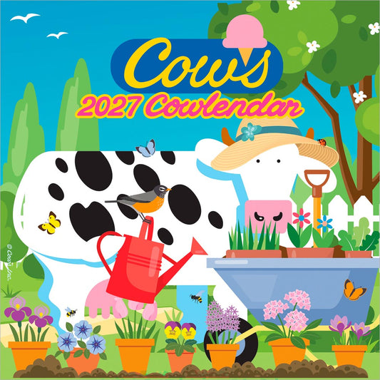 Cows Creamery OFFICIAL | 2027 7 x 14 Inch (Hanging) Monthly Mini Wall Calendar
