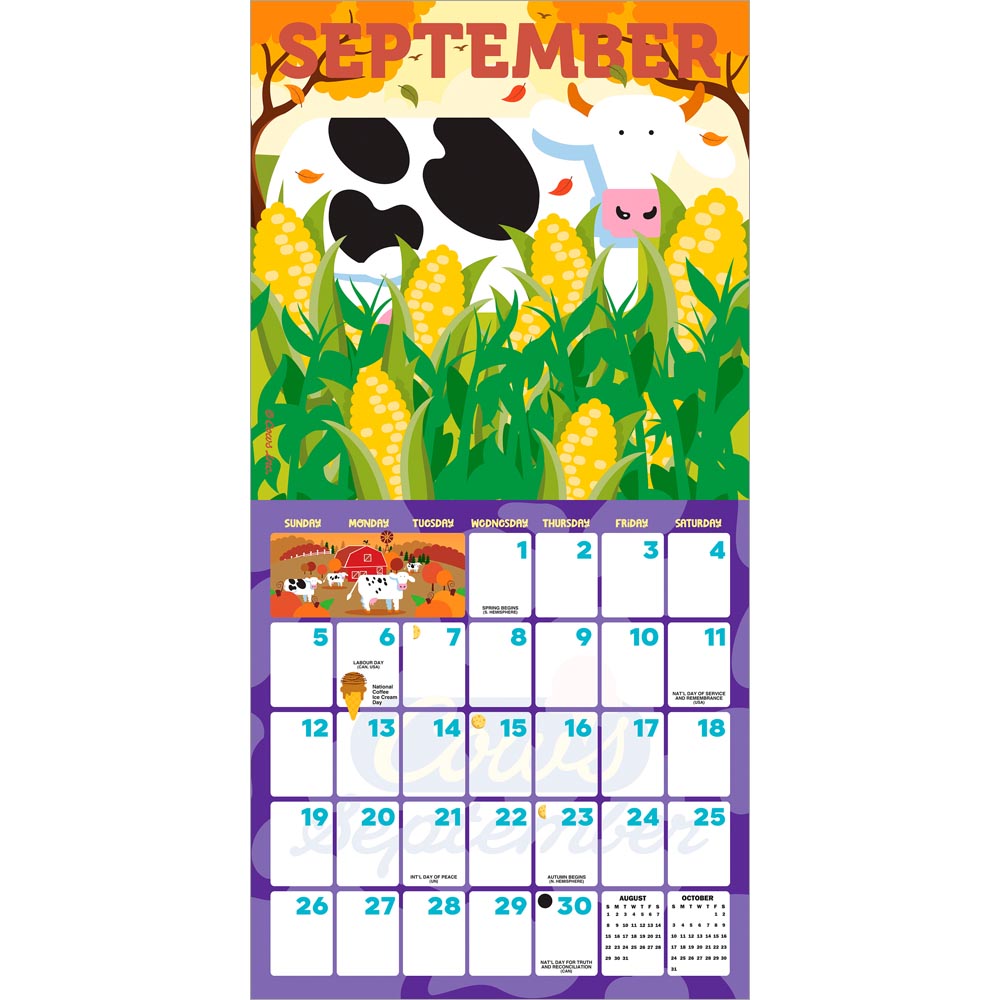 Cows Creamery OFFICIAL | 2027 12 x 24 Inch (Hanging) Monthly Square Wall Calendar