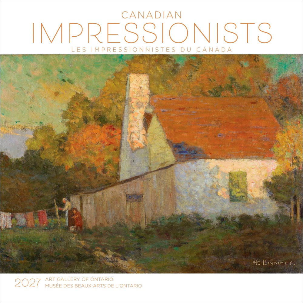 Canadian Impressionists AGO OFFICIAL | 2027 12 x 24 Inch (Hanging) Monthly Square Wall Calendar | English/French Bilingual