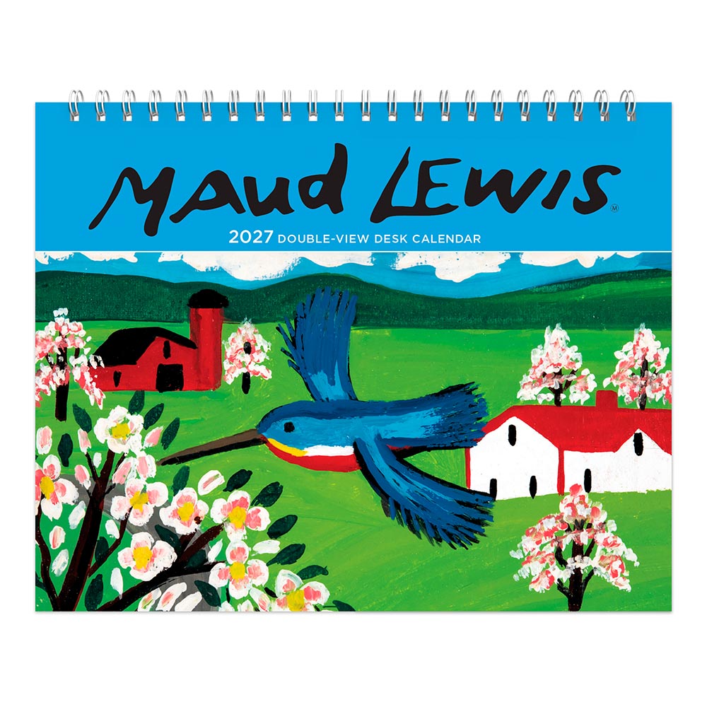Maud Lewis AGNS OFFICIAL | 2027 7.5 x 6 Inch Monthly Double-View Easel Desk Calendar