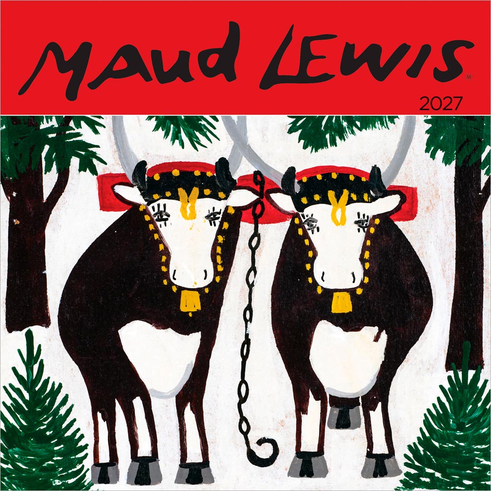 Maud Lewis AGNS OFFICIAL | 2027 7 x 14 Inch (Hanging) Monthly Mini Wall Calendar | English/French Bilingual