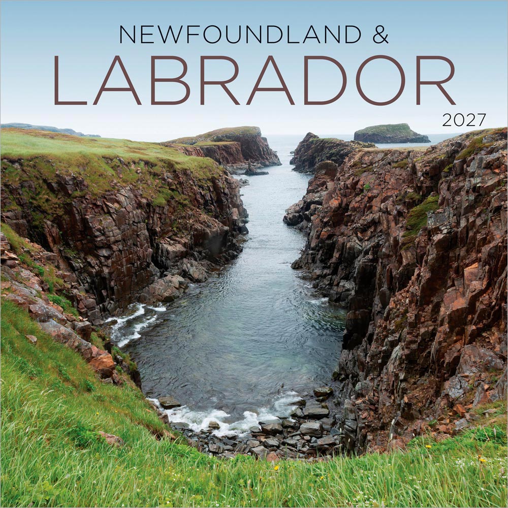Newfoundland & Labrador | 2027 12 x 24 Inch (Hanging) Monthly Square Wall Calendar