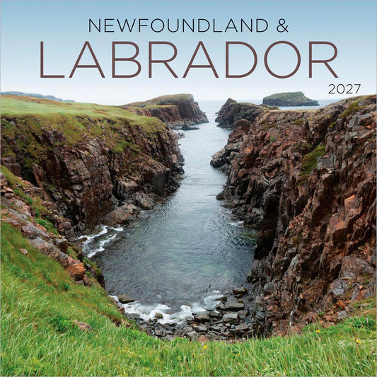 Newfoundland & Labrador | 2027 12 x 24 Inch (Hanging) Monthly Square Wall Calendar