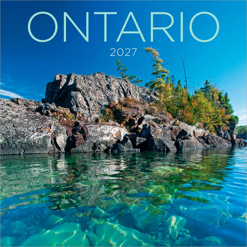 Ontario | 2027 7 x 14 Inch (Hanging) Monthly Mini Wall Calendar | English/French Bilingual