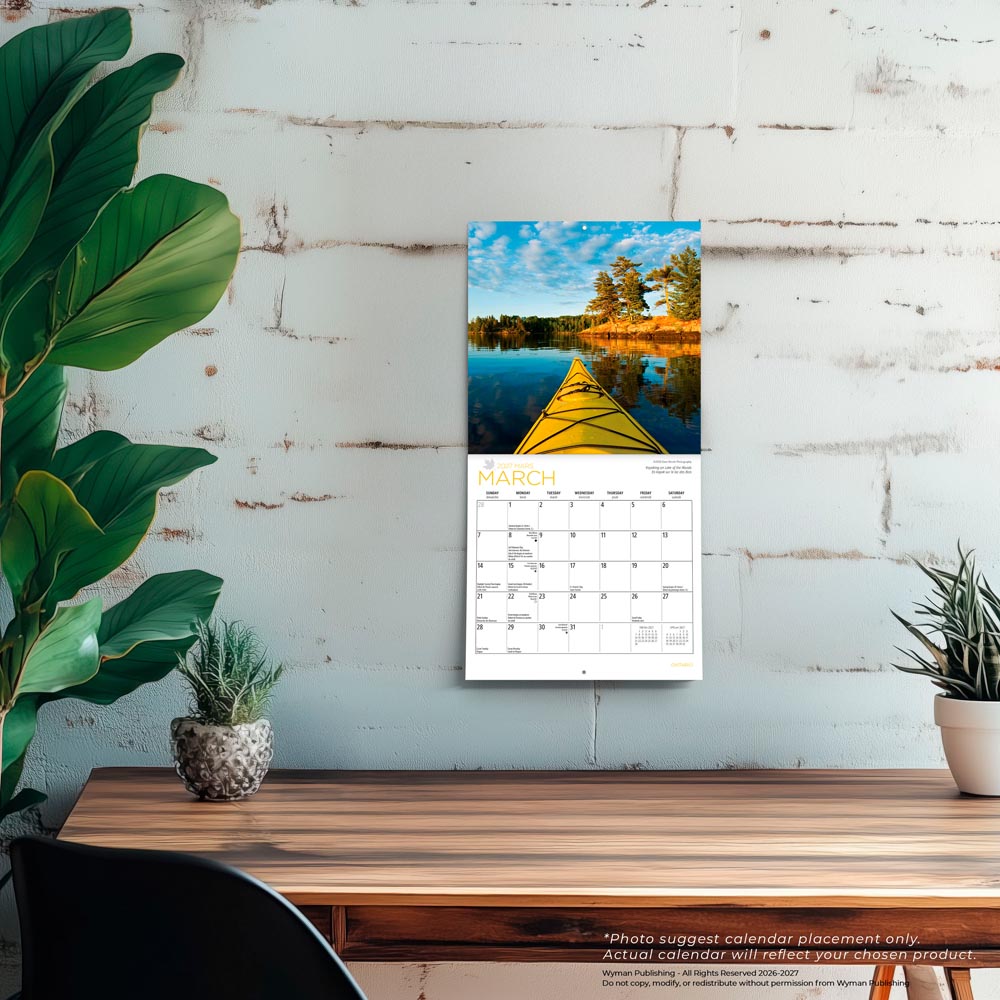 Ontario | 2027 7 x 14 Inch (Hanging) Monthly Mini Wall Calendar | English/French Bilingual
