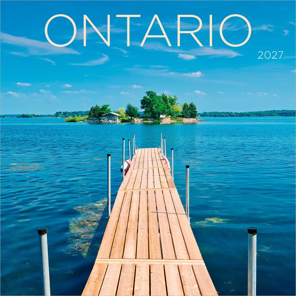 Ontario | 2027 12 x 24 Inch (Hanging) Monthly Square Wall Calendar | English/French Bilingual