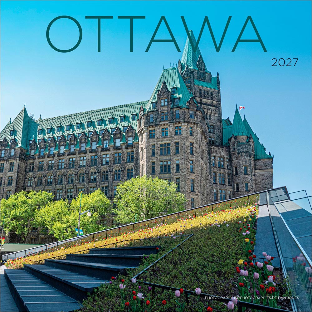 Ottawa | 2027 12 x 24 Inch (Hanging) Monthly Square Wall Calendar | English/French Bilingual