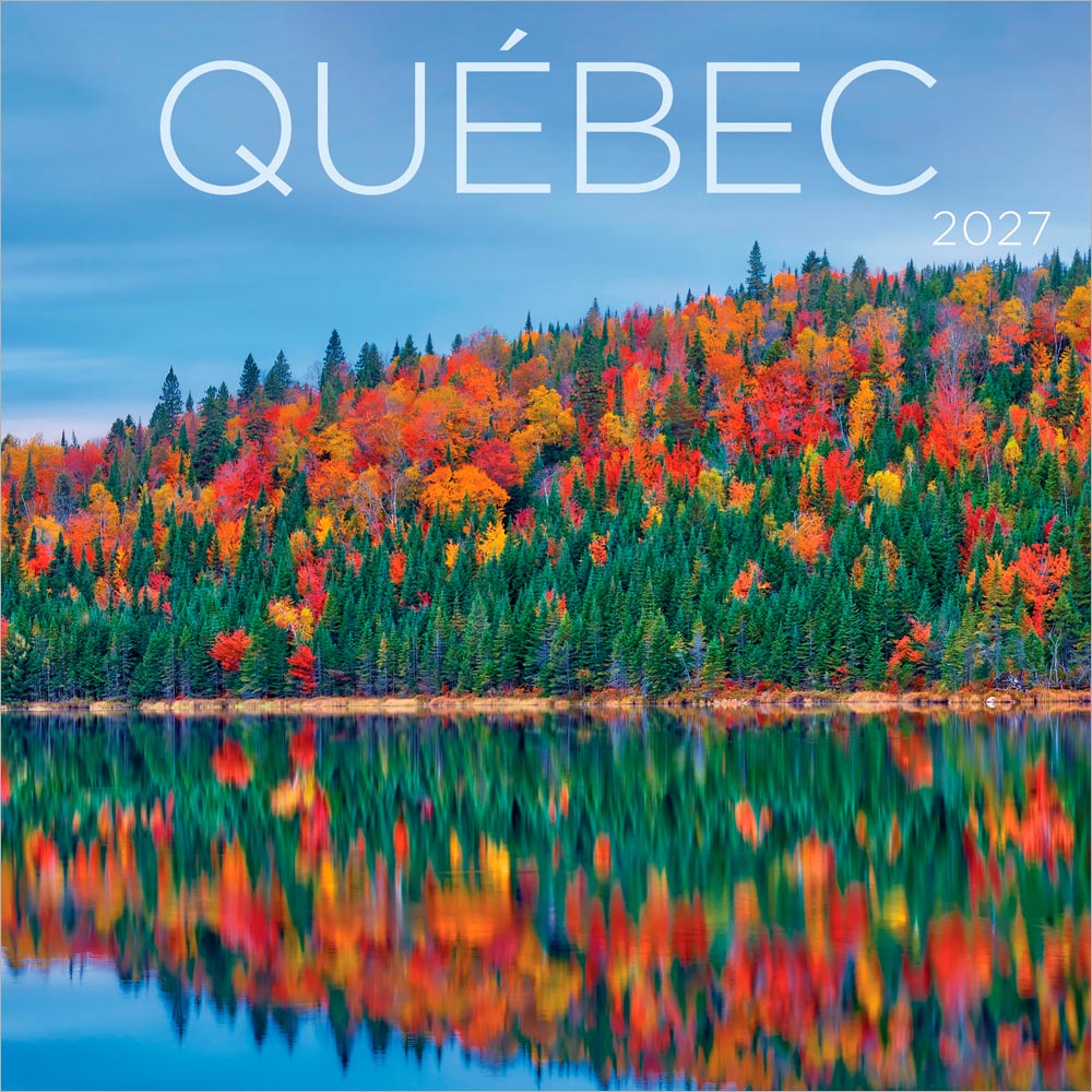Quebec | 2027 7 x 14 Inch (Hanging) Monthly Mini Wall Calendar | English/French Bilingual