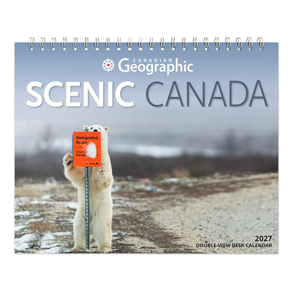 Canadian Geographic Scenic Canada OFFICIAL | 2027 7.5 x 6 Inch Monthly Double-View Easel Desk Calendar