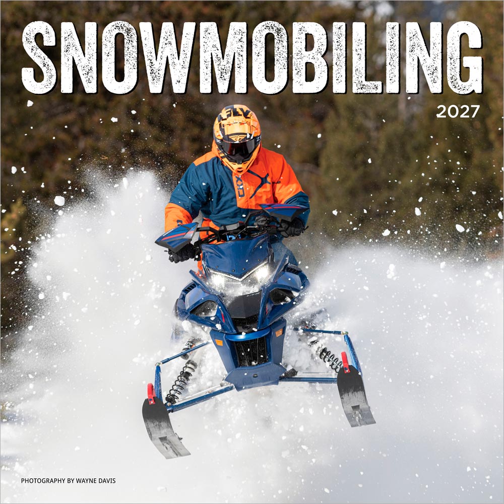 Snowmobiling | 2027 12 x 24 Inch (Hanging) Monthly Square Wall Calendar
