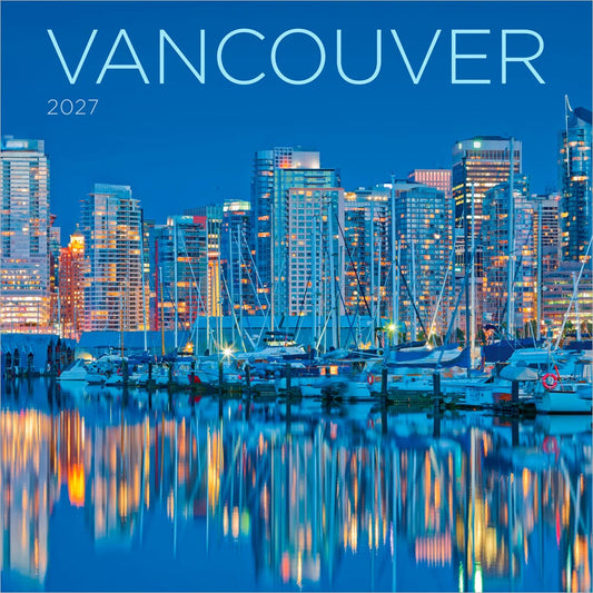 Vancouver | 2027 12 x 24 Inch (Hanging) Monthly Square Wall Calendar