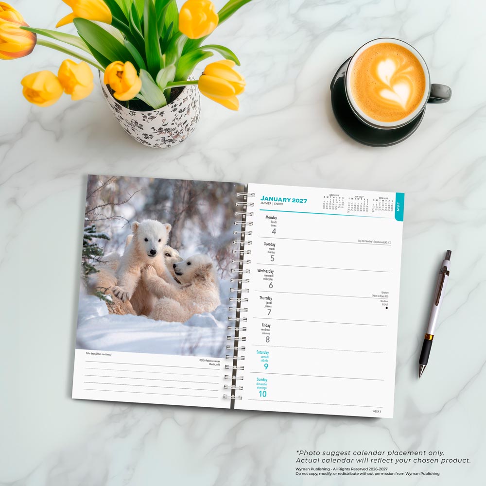 Canadian Geographic Wilderness Canada OFFICIAL | 2027 6 x 7.75 Inch Spiral-Bound Wire-O Weekly Engagement Planner Calendar | New Full-Color Image Every Week