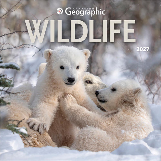 Canadian Geographic Wildlife OFFICIAL | 2027 7 x 14 Inch (Hanging) Monthly Mini Wall Calendar