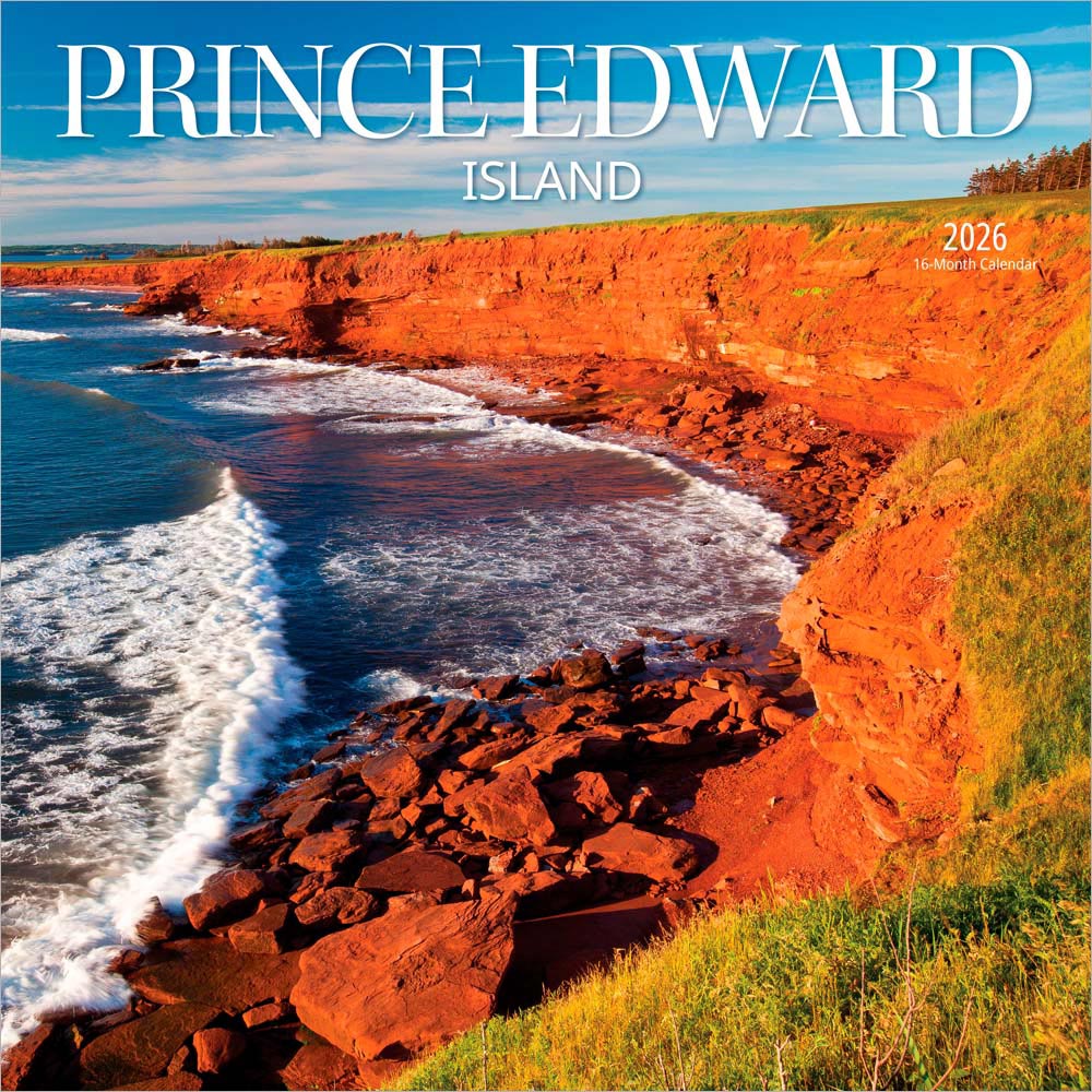 Prince Edward Island | 2026 12 x 24 Inch (Hanging) Monthly Square Wall Calendar