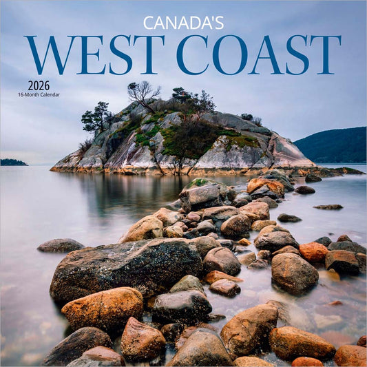 Canada's West Coast | 2026 12 x 24 Inch (Hanging) Monthly Square Wall Calendar