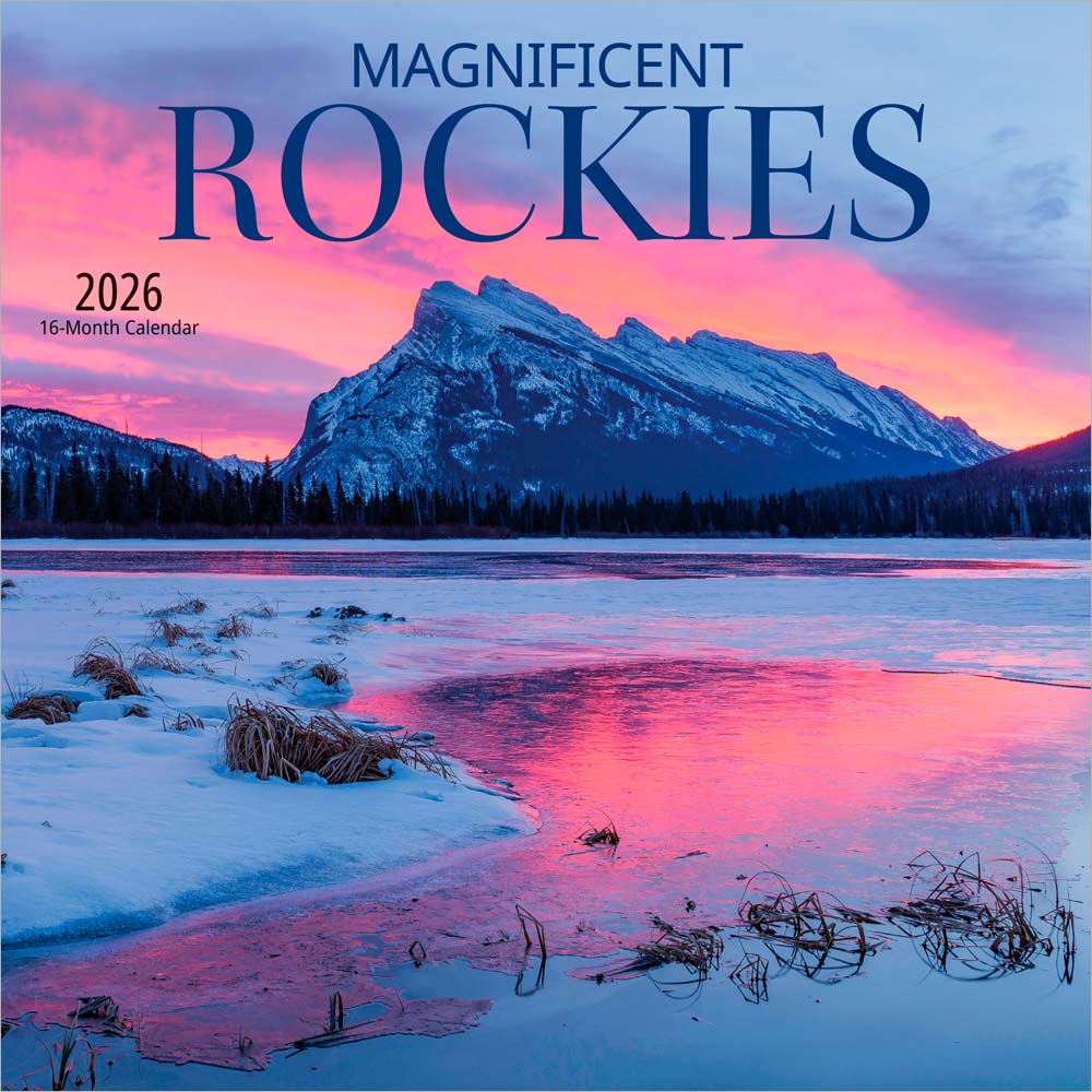 Magnificent Rockies | 2026 7 x 14 Inch (Hanging) Monthly Mini Wall Calendar
